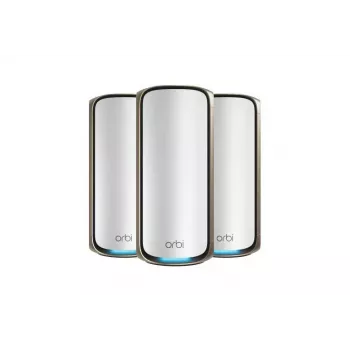 NETGEAR Orbi 970 Series Quad-Band WiFi 7, balenie 3 ks Quad-Band (2,4 GHz / 5 GHz-1 / 5 GHz-2 / 6 GHz) Wi-Fi 6 (802.11ax) sivá interiérová
