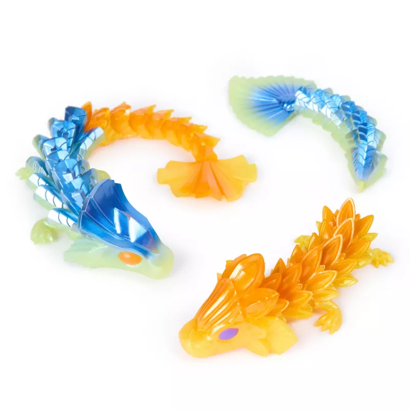 CrystaLynx Dragons, 9-palcová zberateľská pohyblivá dračia figúrka pre deti & dospelých, Blindbox, Fidget hračka pre domov, kanceláriu & dekoráciu stola (štýly sa môžu líšiť)