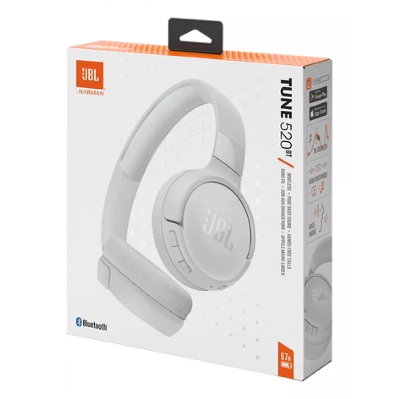 JBL Tune 520BT headset bezdrôtový cez hlavu hovory/hudba USB Type-C Bluetooth biela