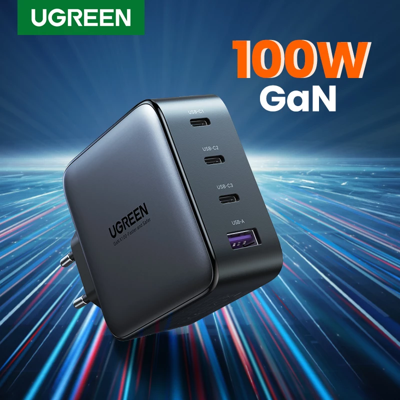 Nabíjačka Ugreen Nexode 100W GaN USB-C USB-A rýchle nabíjanie 3 porty