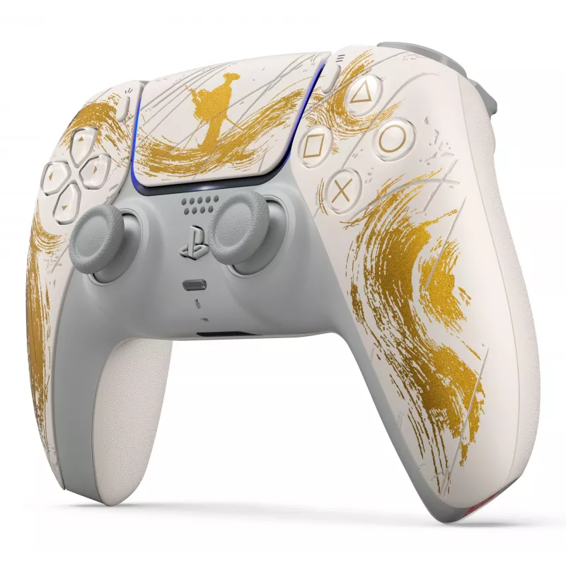 Sony DualSense Wireless ovládač - Ghost of Yōtei Gold Limited Edition zlatý, biely Bluetooth/USB gamepad analógový/digitálny Android, MAC, PC, PlayStation 5, iOS