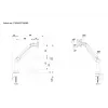 Multibrackets M VESA Gas Lift Arm držiak na stôl alebo stenu Basic čierna svorka/prevlečná montáž 10 kg