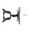 Nástenný držiak MULTIBRACKETS M VESA Flexarm Full Motion Dual 400x400 pre 40–70 palcové obrazovky, 45 kg, čierny
