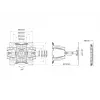 Nástenný držiak MULTIBRACKETS M VESA Flexarm Full Motion Dual 400x400 pre 40–70 palcové obrazovky, 45 kg, čierny