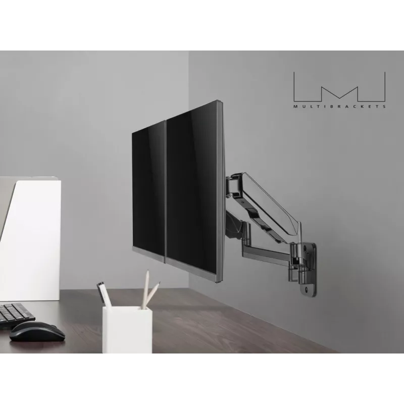 Multibrackets M držiak monitora na stenu Basic Dual 16 kg 17-32 palcov čierny
