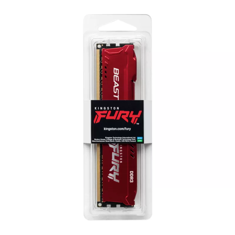Kingston Technology FURY Beast, 8 GB, 1 X 8 GB, DDR3, 1866 MHz, 240-pin DIMM, červená