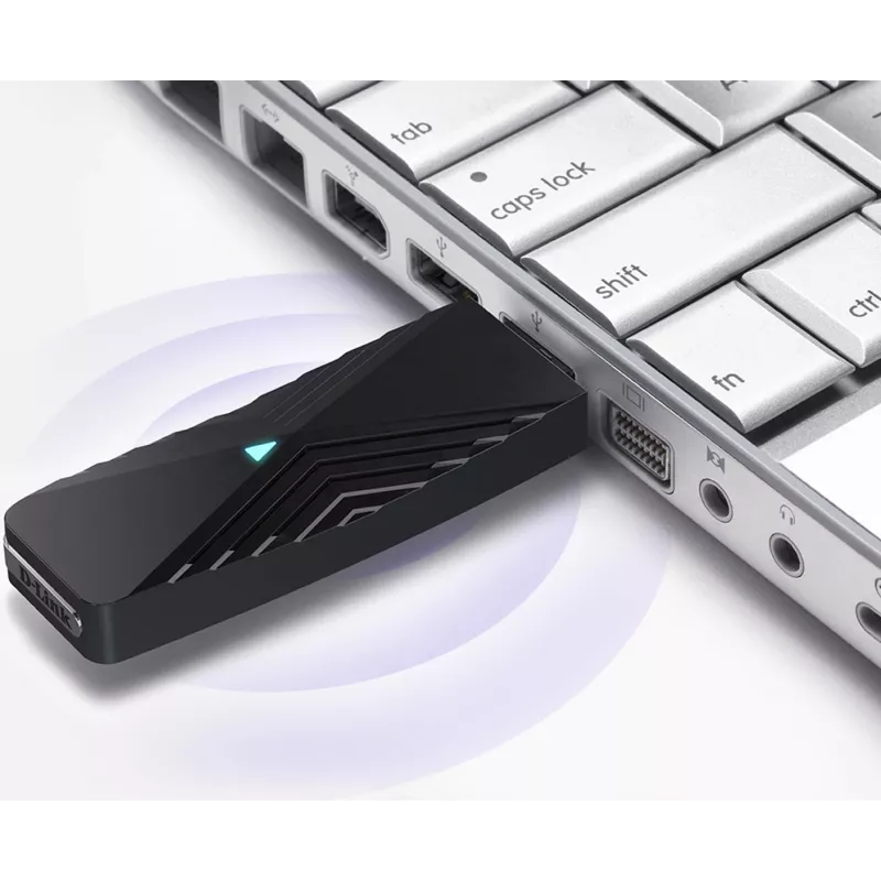 D-Link AX1800 Wi-Fi USB adaptér, Wireless, USB, WLAN, Wi-Fi 6 (802.11ax), 1800 Mbit/s, čierny