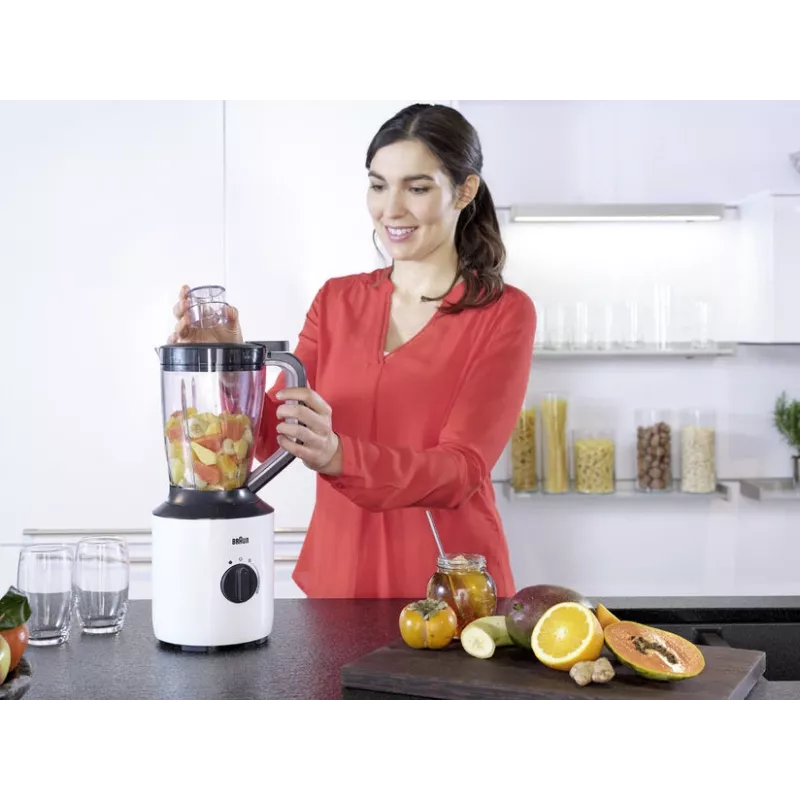 Braun PowerBlend 3 1,5 L Stolový mixér 800 W čierna, biela
