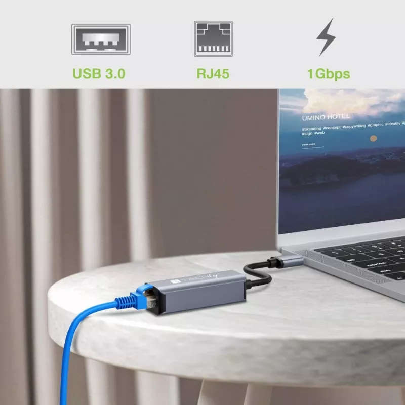 Techly IDATA USB-ETGIGA-AA Dokovacia stanica/port replikátor pre notebook Káblová USB 3.2 Gen 1 (3.1 Gen 1) Type-A čierna, strieborná