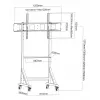 Techly ICA-TR7412 TV stojan/stojan 2,54 m (100 palcov) čierna