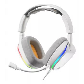 Glorious Gaming Glorious GHS Eternal RGB - stereo RGB herný headset pre PC, PS5, PS4, Switch - individuálne ladené uhlové meniče, nastaviteľný, krištáľovo čistý odnímateľný mikrofón, USB-C - odolný, pohodlie na celý deň a noc - biela