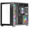 Mars Gaming MCV3 čierna Custom XXL E-ATX herná veža predné a bočné okno z tvrdeného skla dvojkomorový modulový rám