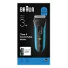 Elektrický holiaci strojček BRAUN Series 3 3040 nabíjateľný čierna/modrá, model 3040
