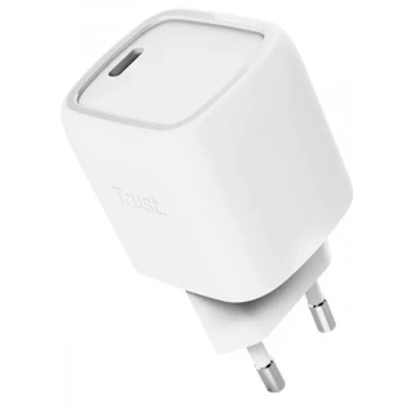 Nabíjačka Trust Maxo 30W USB-C GaN nabíjačka pre interiér rýchle nabíjanie biela
