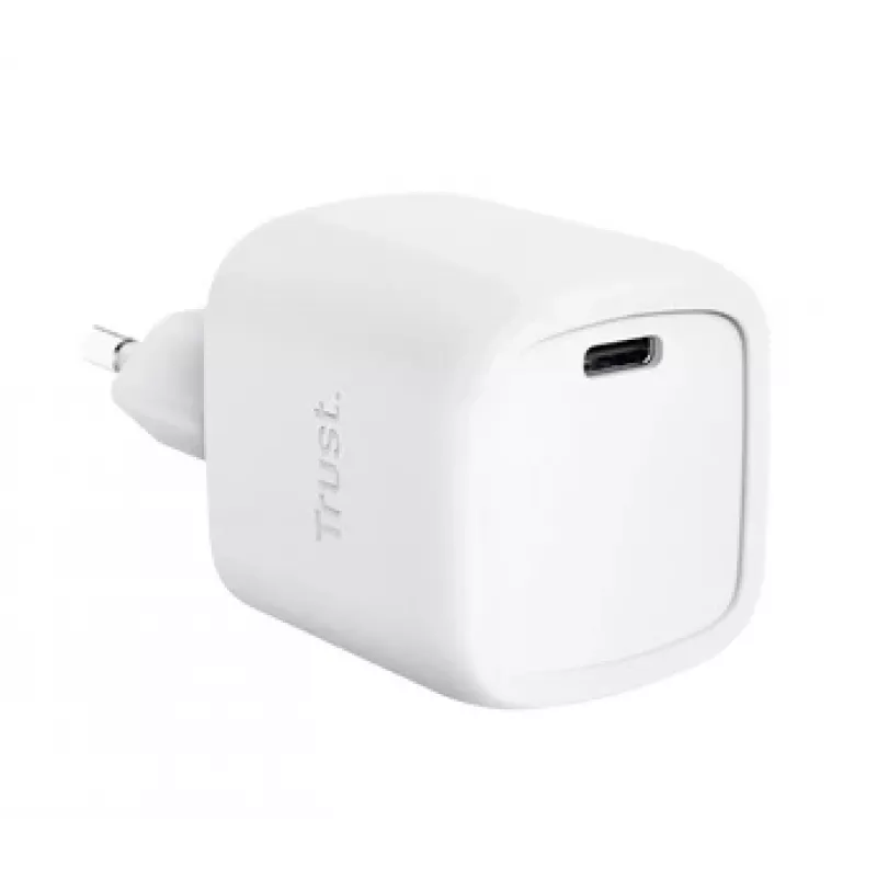 Nabíjačka Trust Maxo 30W USB-C GaN nabíjačka pre interiér rýchle nabíjanie biela