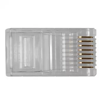ACT RJ45 (8P/8C) modulárny konektor samec pre okrúhly kábel s plnými vodičmi