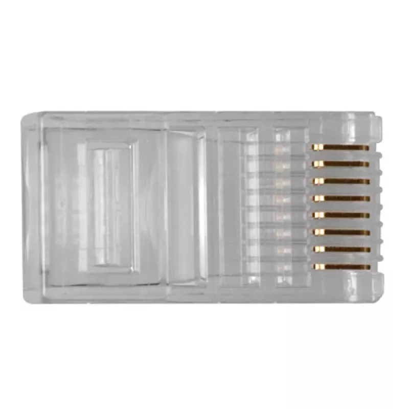 ACT RJ45 (8P/8C) modulárny konektor samec pre okrúhly kábel s plnými vodičmi