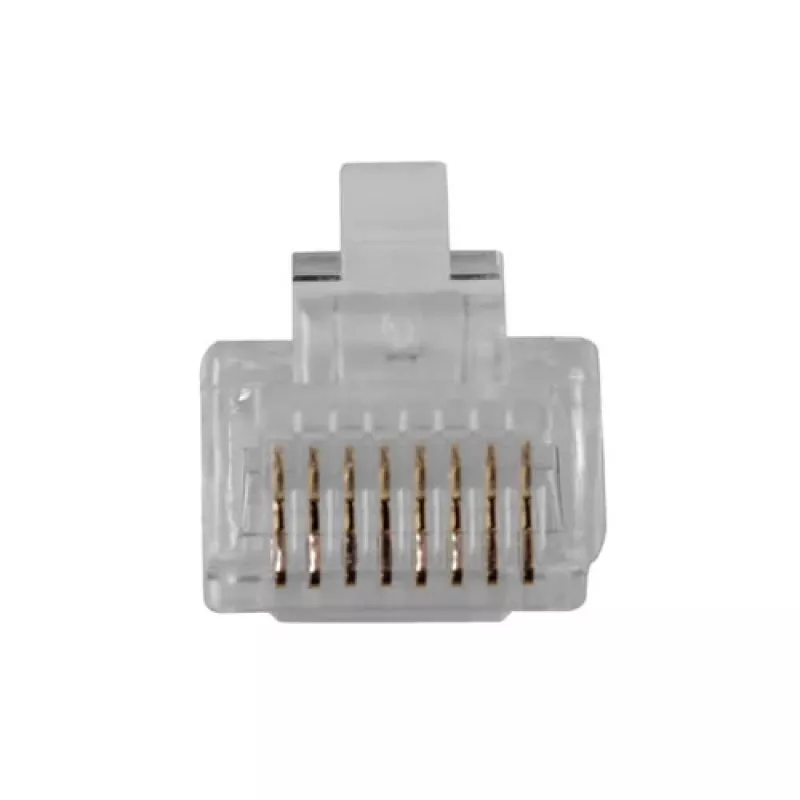 ACT RJ45 (8P/8C) modulárny konektor samec pre okrúhly kábel s plnými vodičmi