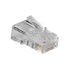ACT RJ45 (8P/8C) modulárny konektor samec pre okrúhly kábel s plnými vodičmi