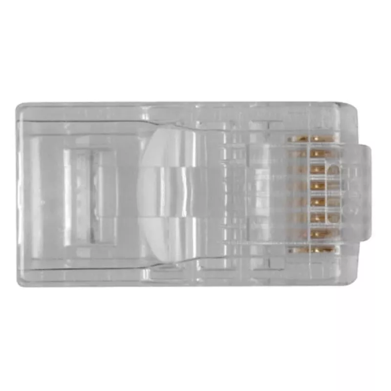 ACT RJ45 (8P/8C) modulárny konektor samec pre okrúhly kábel s plnými vodičmi