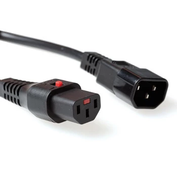 ACT napájací kábel C13 IEC Lock C14 čierny 1 m PC1024 230 V 10 A
