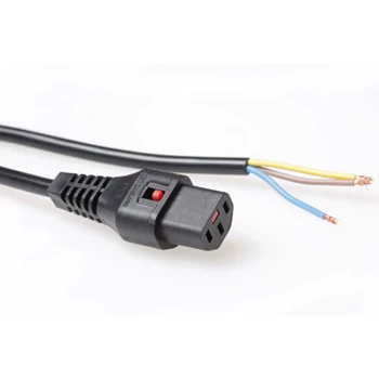 ACT napájací kábel C13 IEC Lock otvorený koniec čierny 2 m PC1025 230 V 10 A