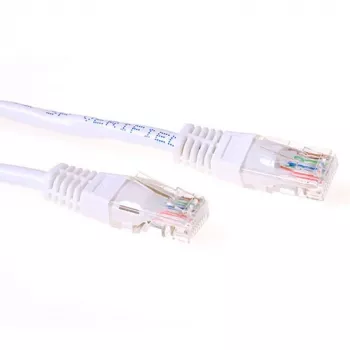 ACT biely 20 metrov U/UTP CAT6 patch kábel s RJ45 konektormi