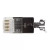 ACT RJ45 (8P/8C) CAT6A tienený modulárny konektor pre kruhový kábel s plnými alebo lankovými vodičmi
