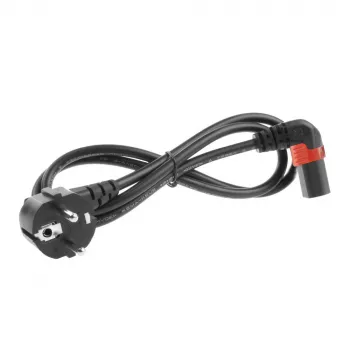 ACT napájací kábel CEE 7/7 konektor (zahnutý) – C13 IEC Lock (zahnutý nahor) čierny 2 m, EL452S