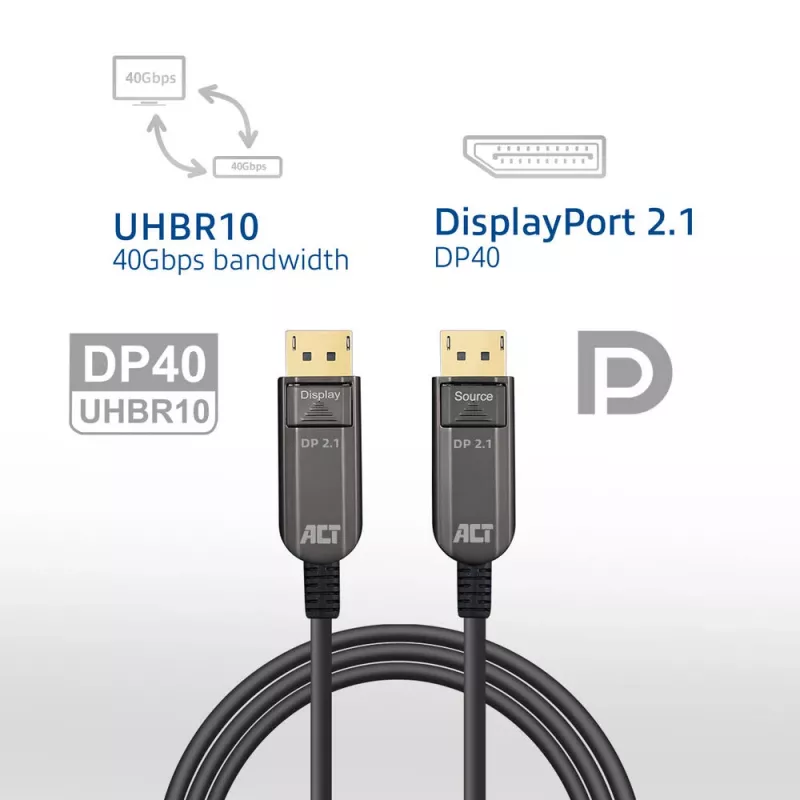 ACT AK4173 DisplayPort kábel 30 m čierny