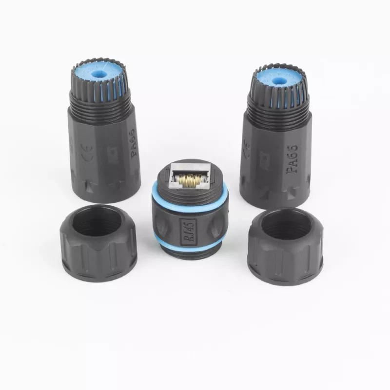 ACT tienená CAT6A pre vonkajšie použitie IP68 RJ45 spojka SD6522, Cat6A tienená Ethernet inline spojka
