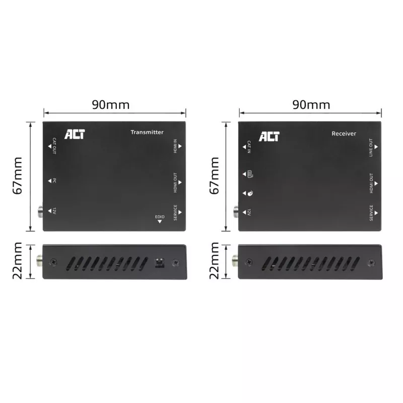 ACT 4K HDMI 2.0 KVM extender set cez CAT6A až do 70 metrov