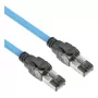 ACT modrý 50 metrov S/FTP CAT6A B2ca PoE++ 100W plný vopred zostavený inštalačný kábel, RJ45 konektor samec – samec
