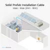 ACT modrý 50 metrov S/FTP CAT6A B2ca PoE++ 100W plný vopred zostavený inštalačný kábel, RJ45 konektor samec – samec