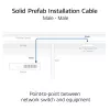 ACT modrý 50 metrov S/FTP CAT6A B2ca PoE++ 100W plný vopred zostavený inštalačný kábel, RJ45 konektor samec – samec