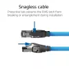 ACT modrý 60 metrov S/FTP CAT6A B2ca PoE++ 100W plný vopred zostavený inštalačný kábel, RJ45 konektor samec – samica