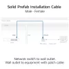 ACT S/FTP Cat6A B2ca PoE++ 100W plný vopred zostavený inštalačný kábel s RJ45 konektorom samec–samica, 70 m (FB0170)