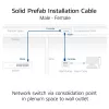ACT S/FTP Cat6A B2ca PoE++ 100W plný vopred zostavený inštalačný kábel s RJ45 konektorom samec–samica, 70 m (FB0170)