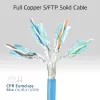 ACT modrý 90 metrov S/FTP CAT6A B2ca PoE++ 100W plný vopred zostavený inštalačný kábel, RJ45 konektor samec – samica