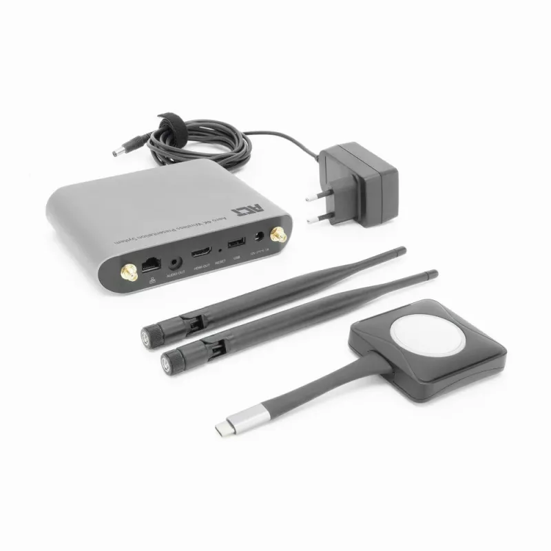 ACT Aero 4K bezdrôtový prezentačný systém, desktop, čierna, sivá, 3840 x 2160, 2160p, USB Type-C, USB
