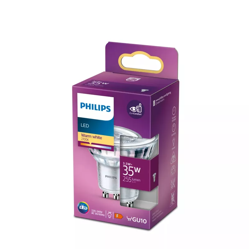Philips Spot 35W PAR16 GU10 teplá biela 3,5W 255lm 15000h