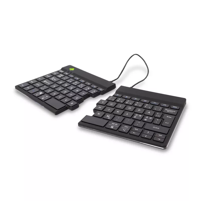 R-Go Tools ergonomická klávesnica R-Go Split Break so softvérom na prestávky, ergonomická delená klávesnica, QWERTY (NORDIC), Bluetooth, čierna