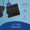R-Go Tools ergonomická klávesnica R-Go Split Break so softvérom na prestávky, ergonomická delená klávesnica, QWERTY (NORDIC), Bluetooth, čierna