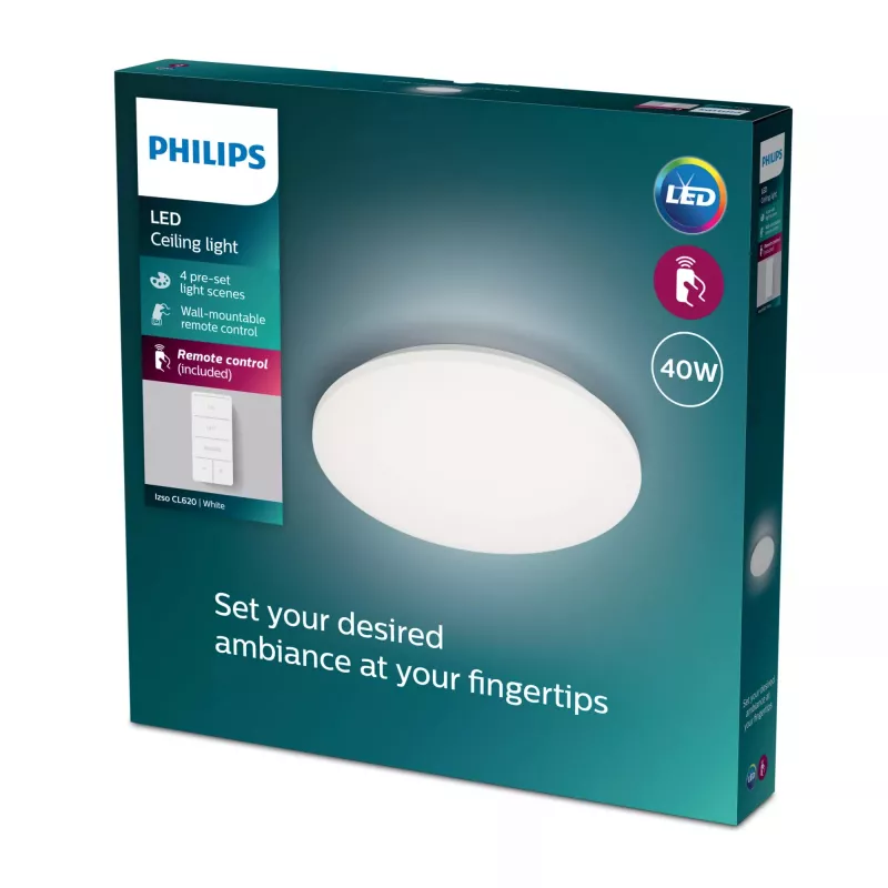 Philips Functional Izso stropné svietidlo 40 W, LED, 4300 lm, IP20, biela