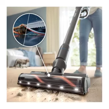 2-in-1 tyčový vysávač Philips XC8155/01 — batériový suchý a mokrý čistič bez vrecka, 25,2 V, 0,6 l zásobník na prach, modrý