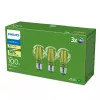 Philips Ultra Efficient LED žiarovka E27 A60, 7,3 W (ekvivalent 100 W), 2700 K, balenie po 3 ks