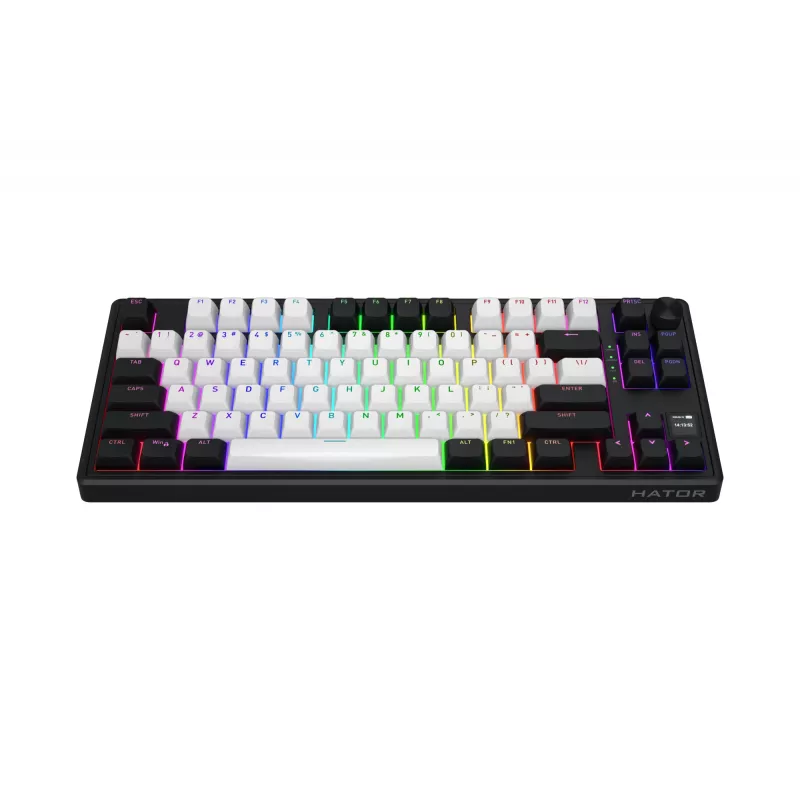 HATOR Skyfall 80 MAG ULTIMA 8K bezdrôtová klávesnica Gaming USB + RF Wireless + Bluetooth QWERTY US English čierna, biela