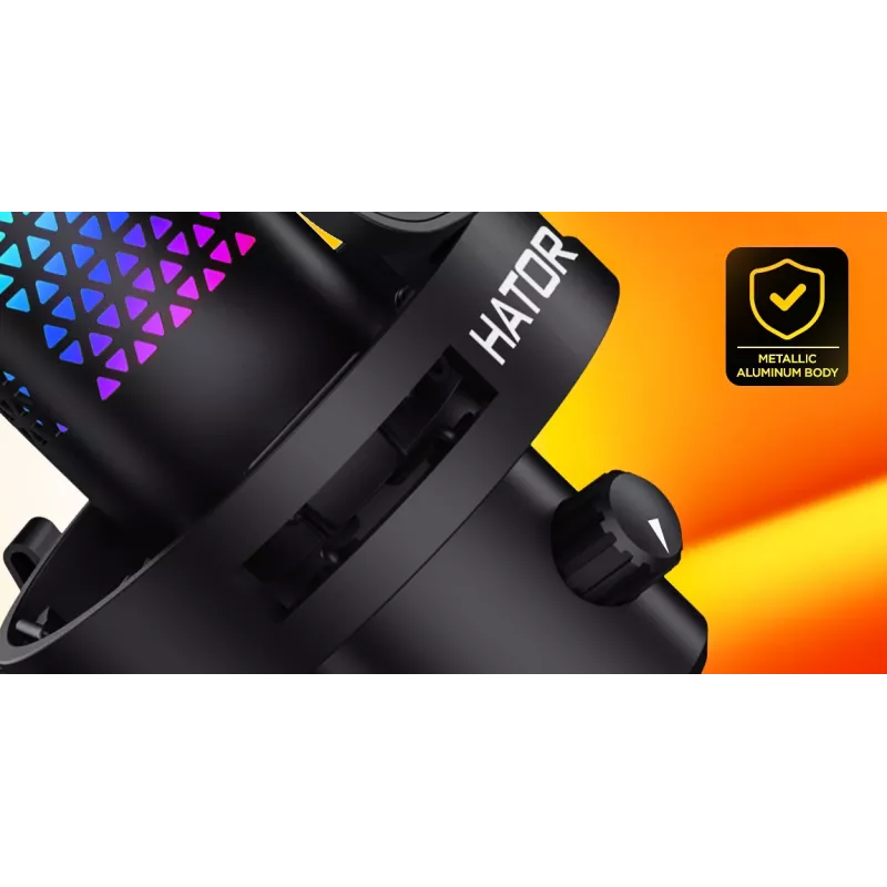HATOR Dreamcast X, čierny, podcastový mikrofón, -32 dB, 20 - 16000 Hz, 16 bit, 96 kHz, 70 dB