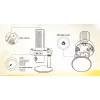 HATOR Dreamcast X, čierny, podcastový mikrofón, -32 dB, 20 - 16000 Hz, 16 bit, 96 kHz, 70 dB