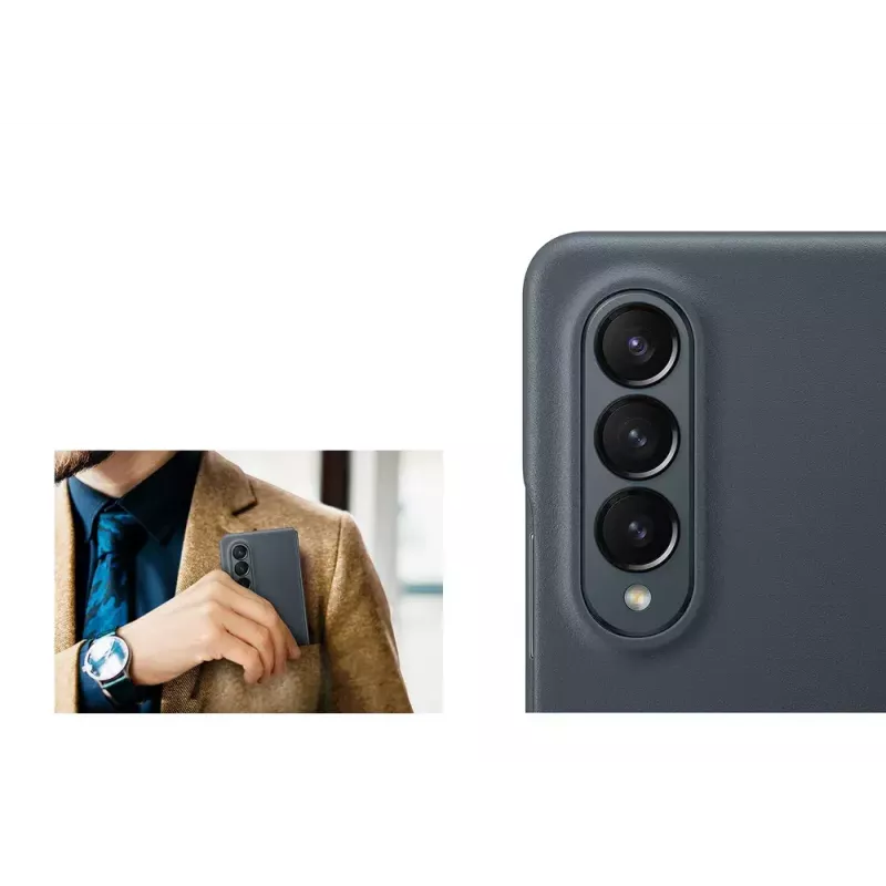 Puzdro na telefón kryt Samsung Galaxy Z Fold4 EF-VF936LBEGWW kožené čierne